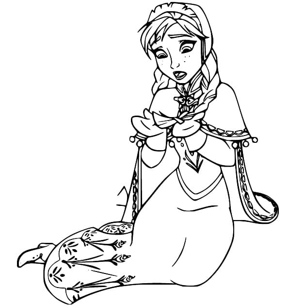 Anna Sits coloring page