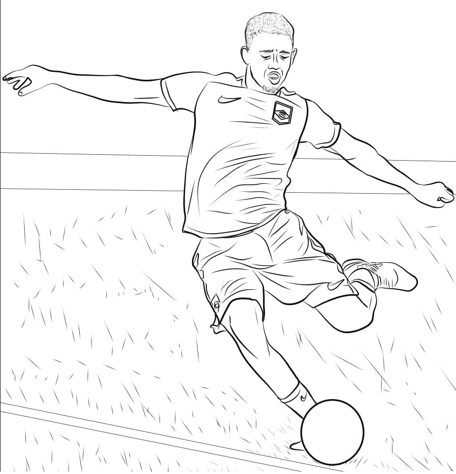 Arsenal Gabriel Jesus coloring page - Download, Print or Color Online ...