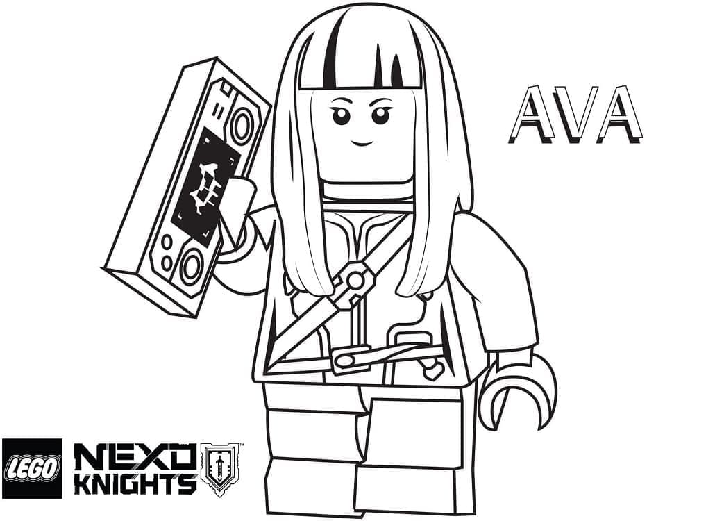 Ava from Lego Nexo Knights coloring page