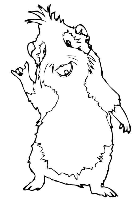 Awesome Guinea Pig coloring page