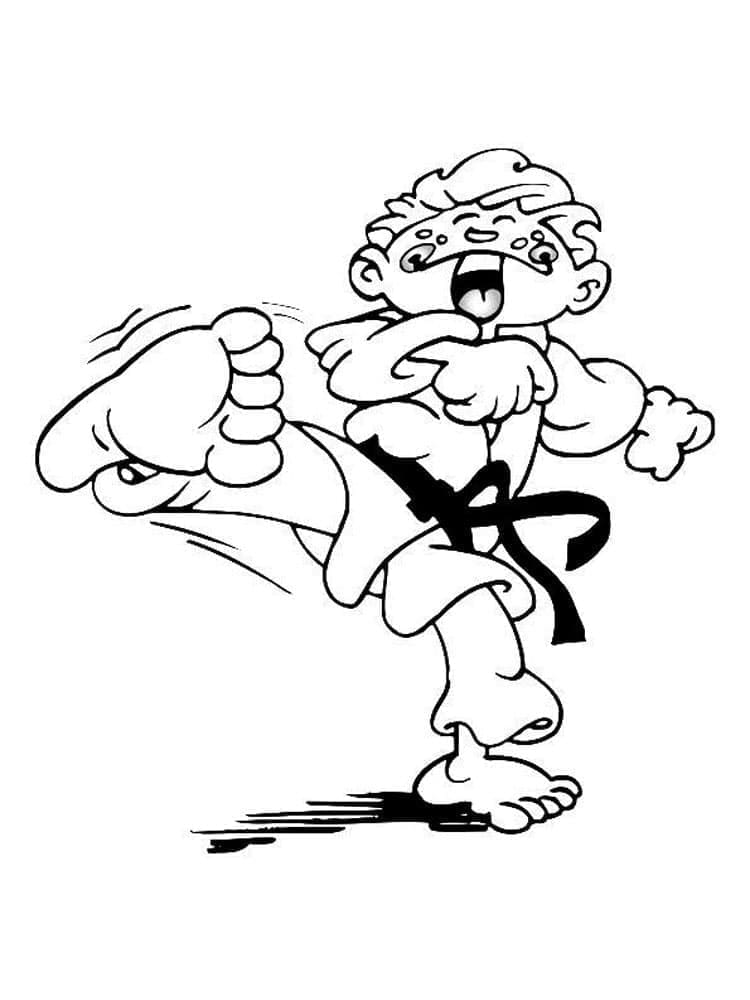 Awesome Karate coloring page - Download, Print or Color Online for Free