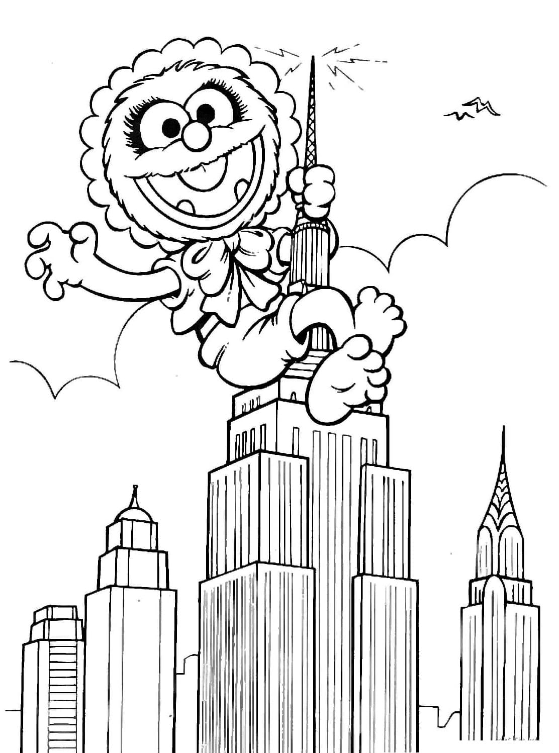 Baby Animal in Muppet Babies coloring page