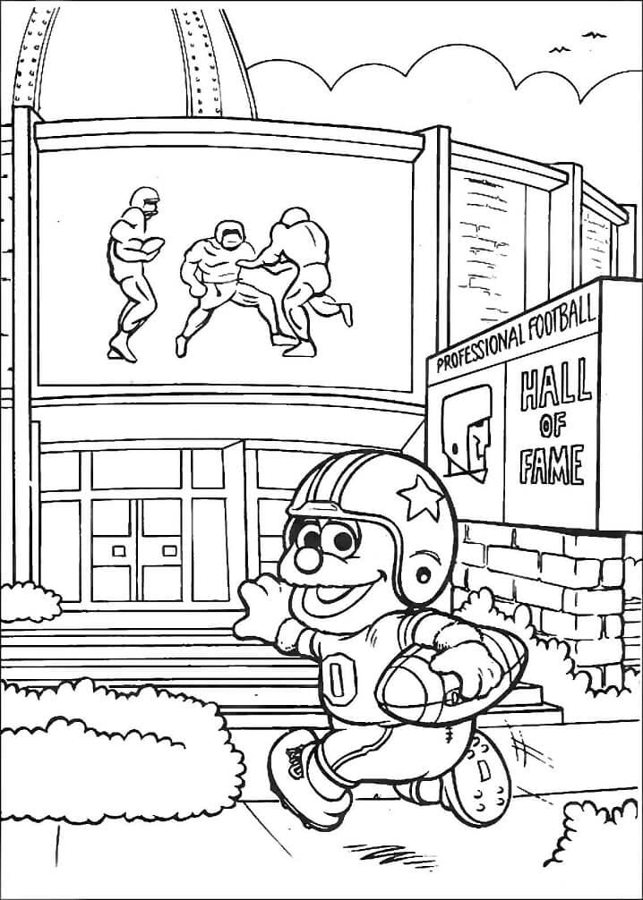 Baby Rowlf and American Football coloring page