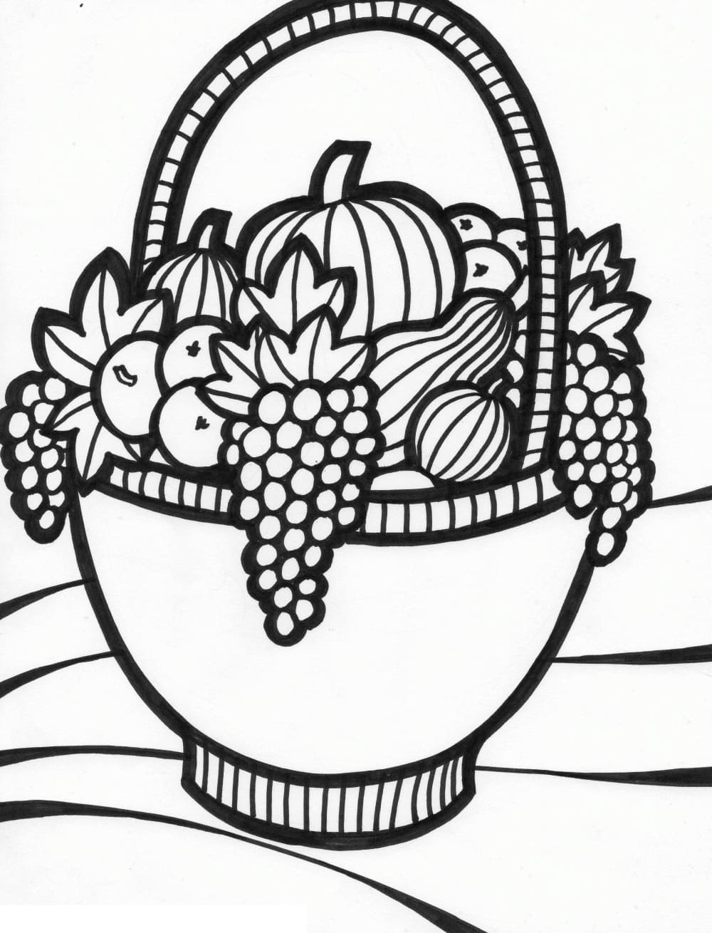 Fruit Basket Drawing by Artistsunil Kulanada - Pixels