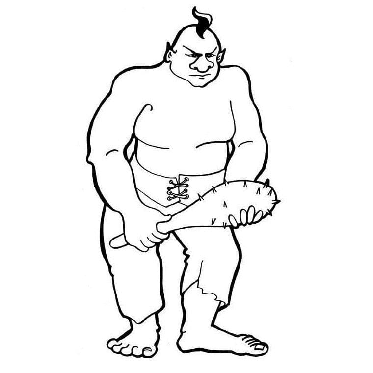 Basic Ogre coloring page