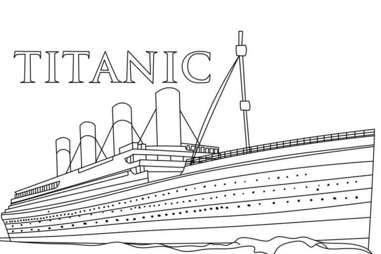 Basic Titanic coloring page - Download, Print or Color Online for Free