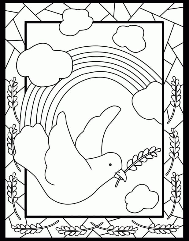 Beautiful Dove Picture coloring page