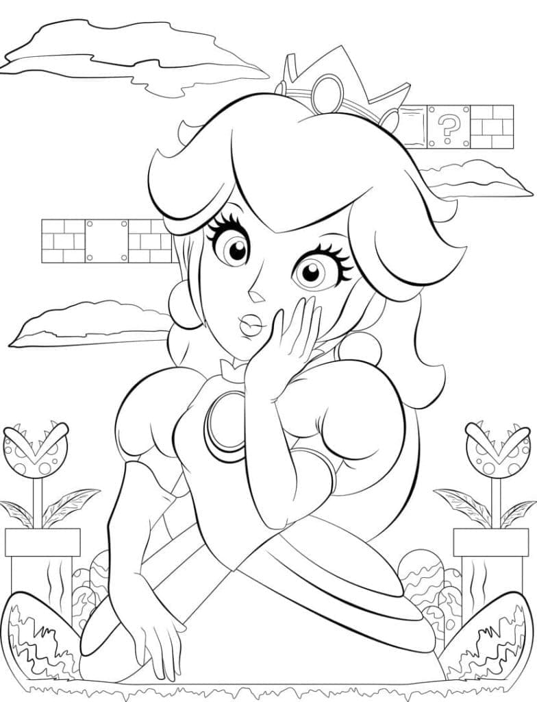 Beautiful Princess Peach coloring page - Download, Print or Color ...