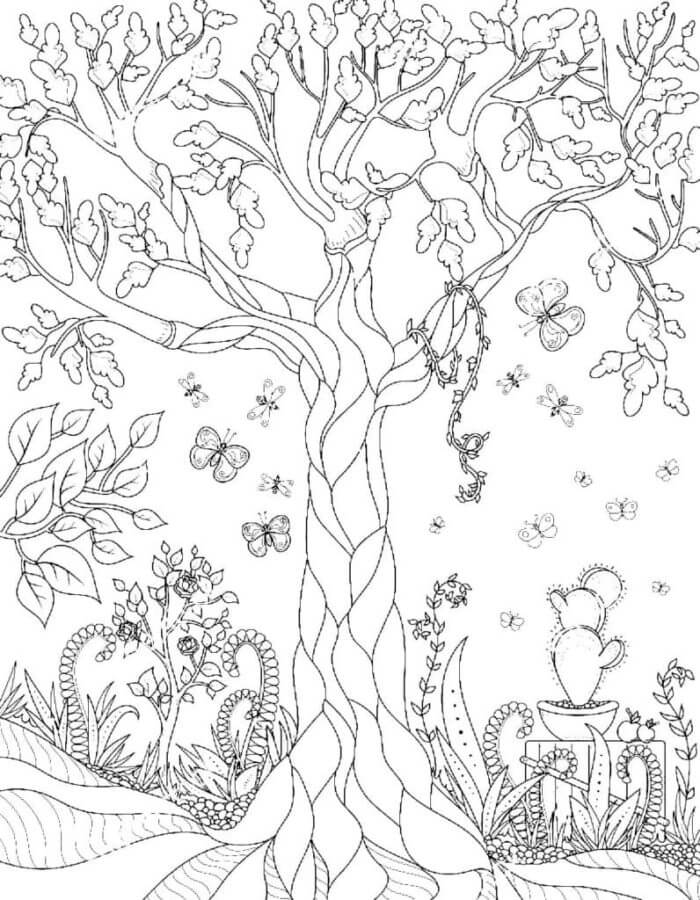 Beautiful Tree coloring page