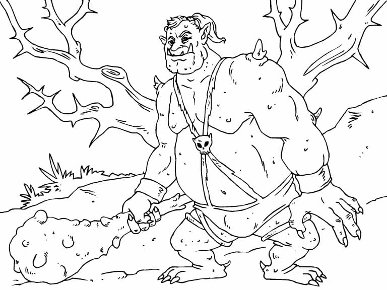 Big Ogre coloring page