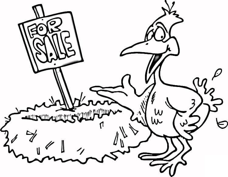 Bird Nest For Sale coloring page