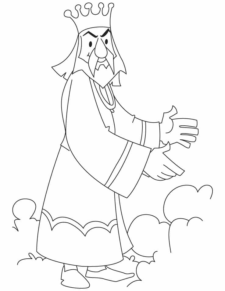 Cartoon King coloring page