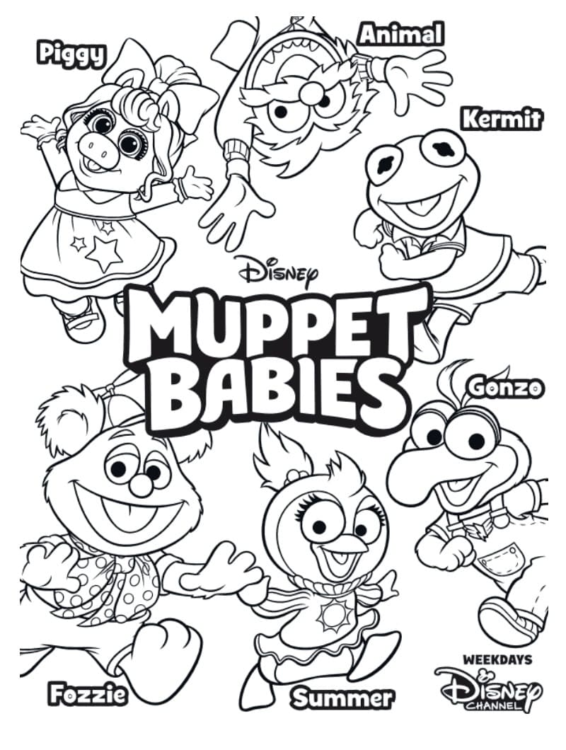 Cartoon Muppet Babies coloring page