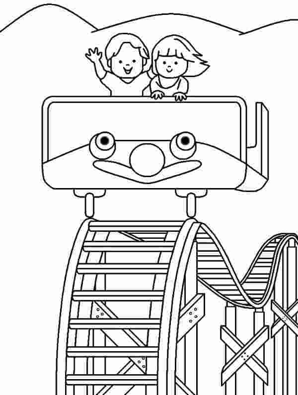 Children on Roller Coaster