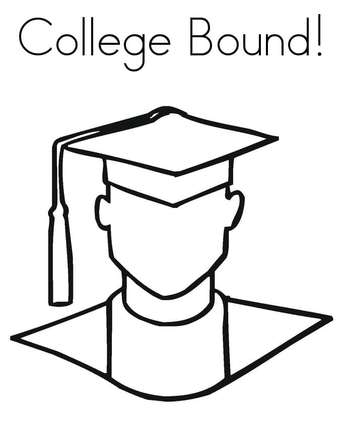 College Bound Graduation coloring page