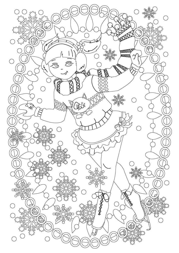 Cool Ice Skating coloring page