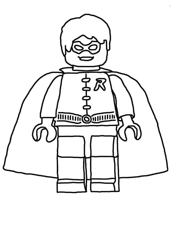 Cool Lego Robin coloring page