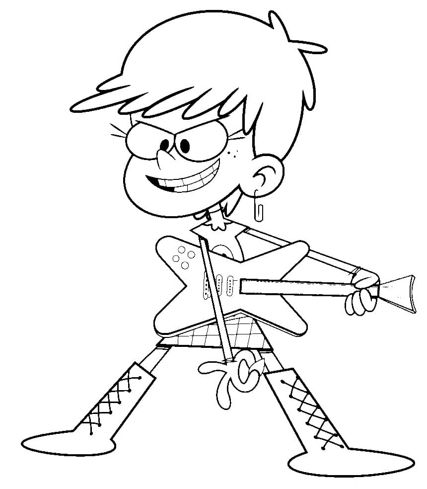 Cool Luna Loud coloring page