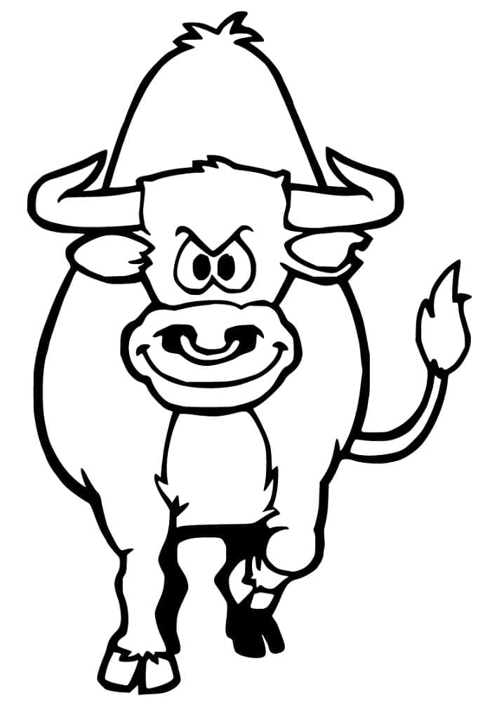 Cool Ox coloring page