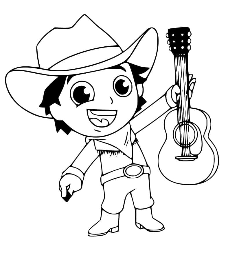 Cowboy Ryan coloring page - Download, Print or Color Online for Free