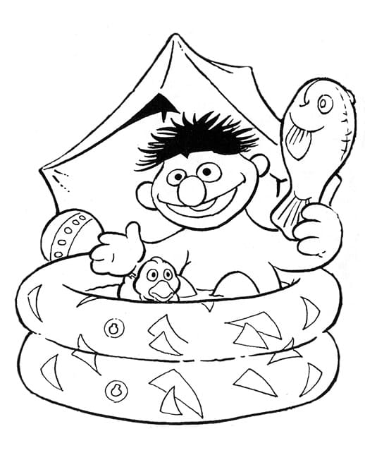 Cute Ernie coloring page