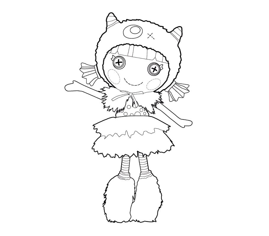 Cute Lalaloopsy Doll coloring page