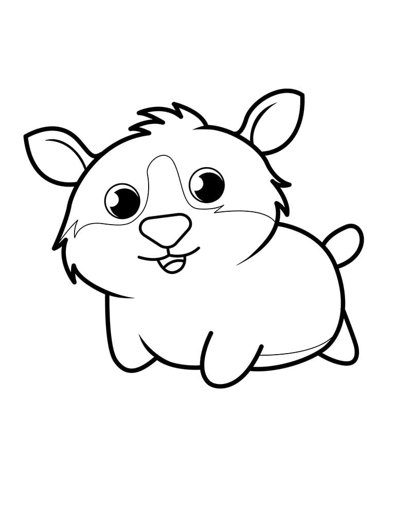 Cute Little Guinea Pig coloring page