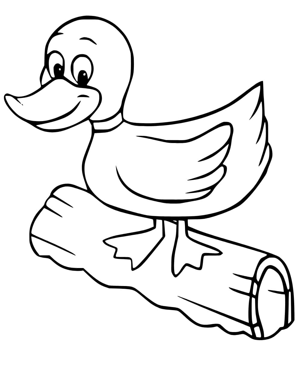 A Cute Rubber Duck coloring page - Download, Print or Color Online for Free