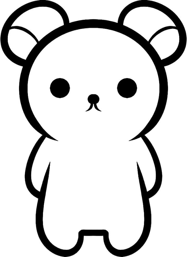 Cute Rilakkuma coloring page