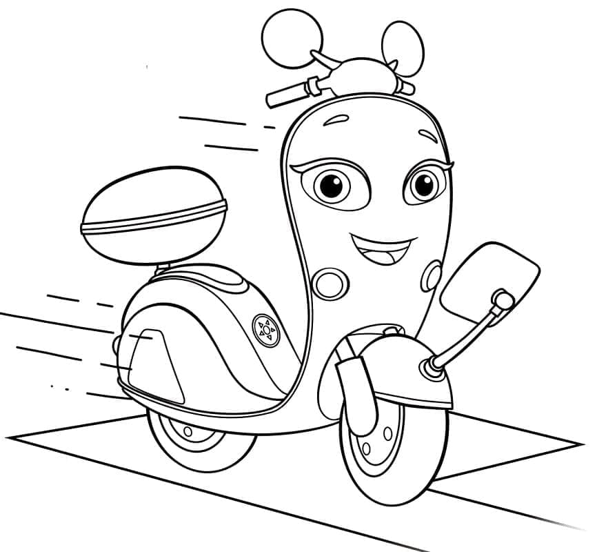 Cute Scootio coloring page