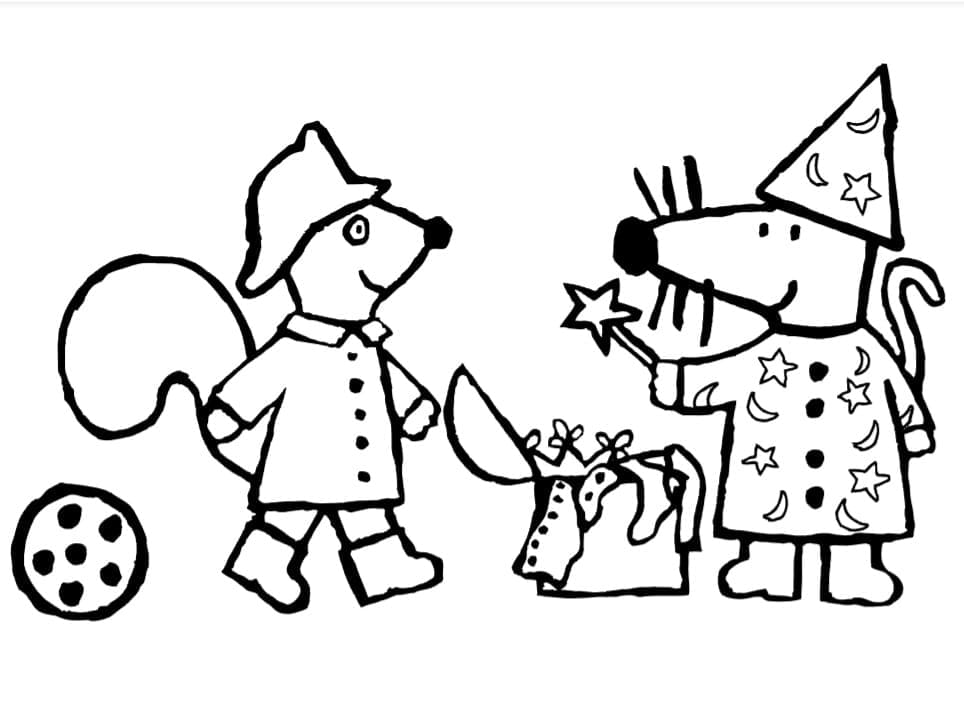 Cyril and Maisy coloring page