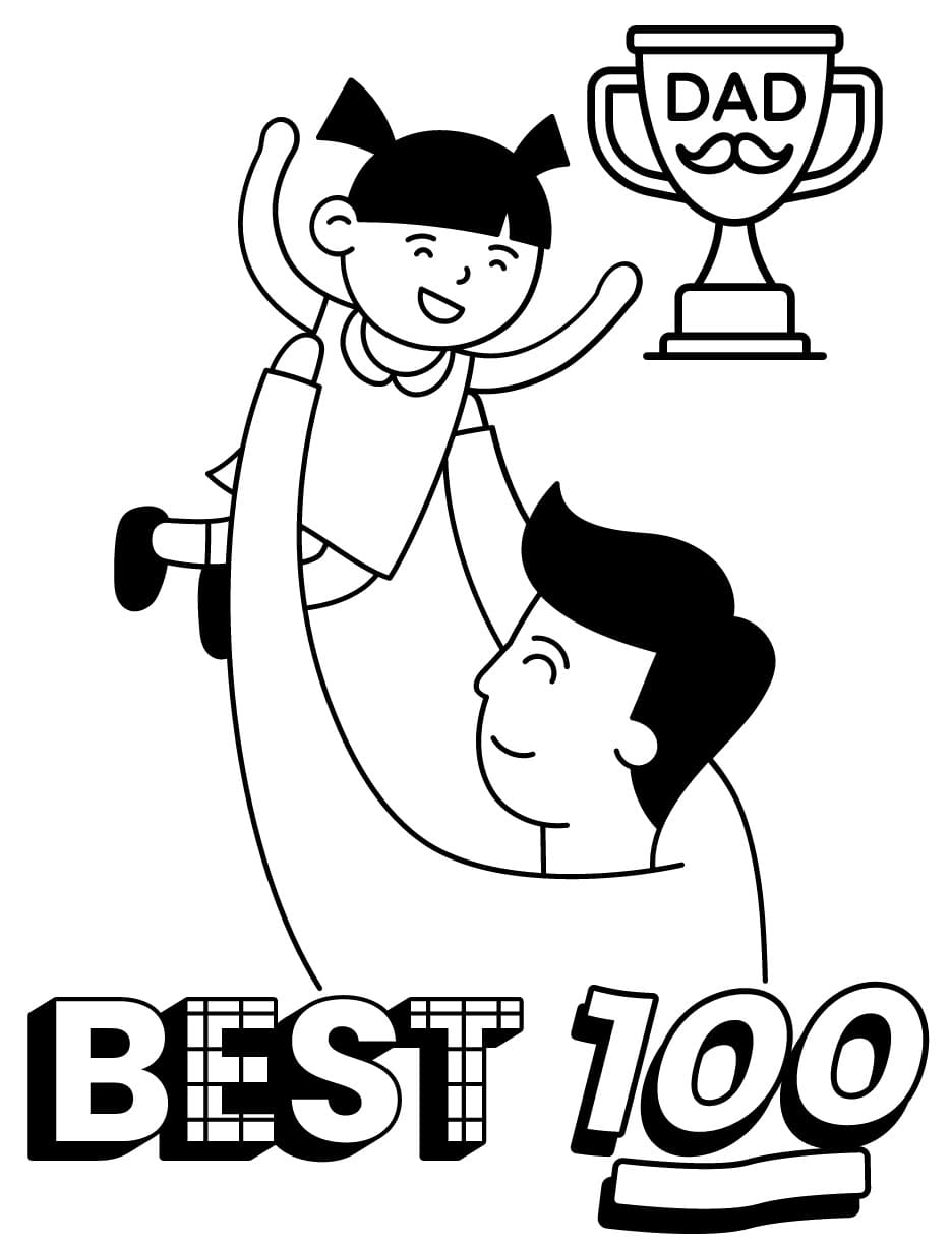 Dad and Little Daughter coloring page - Download, Print or Color Online for  Free