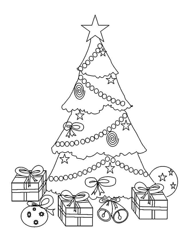 Decorated Tree coloring page