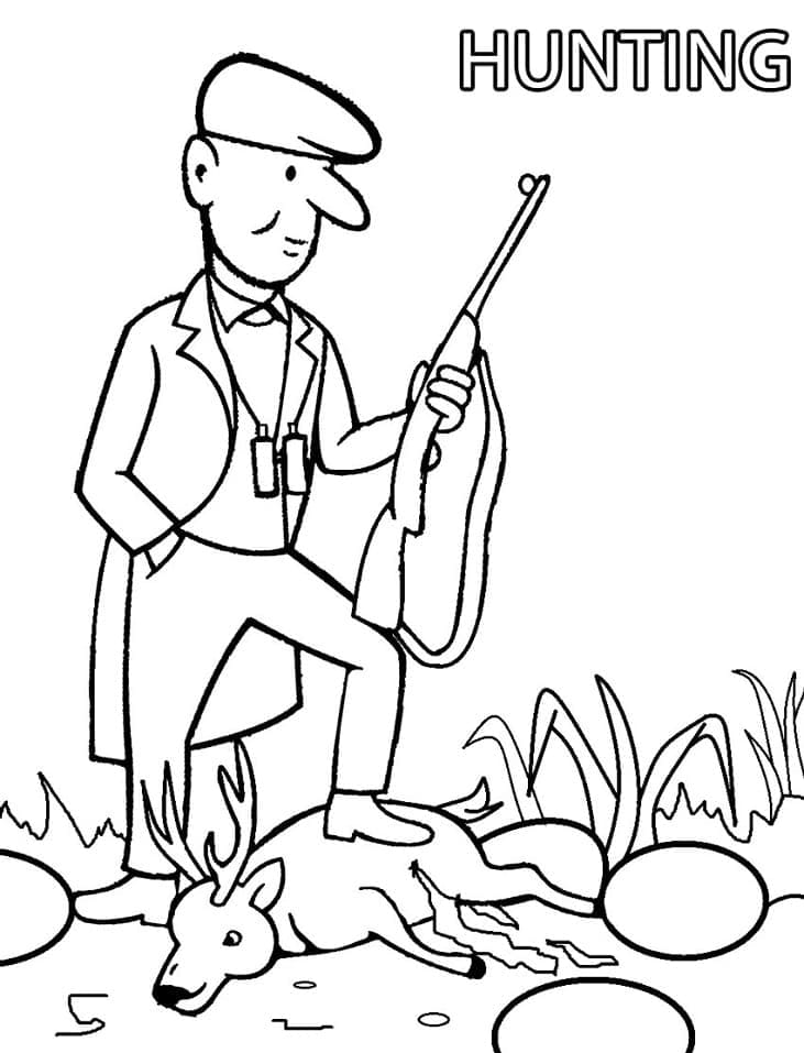 Deer Hunting coloring page