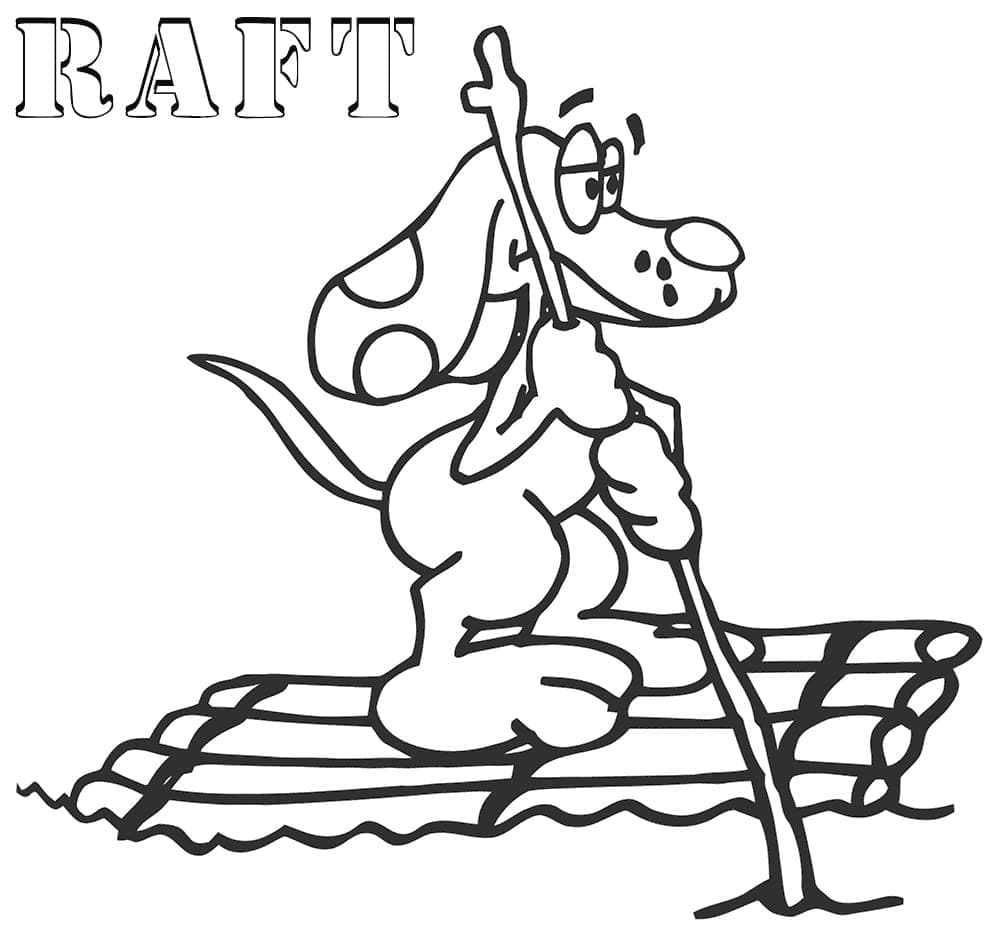 Dog on Raft