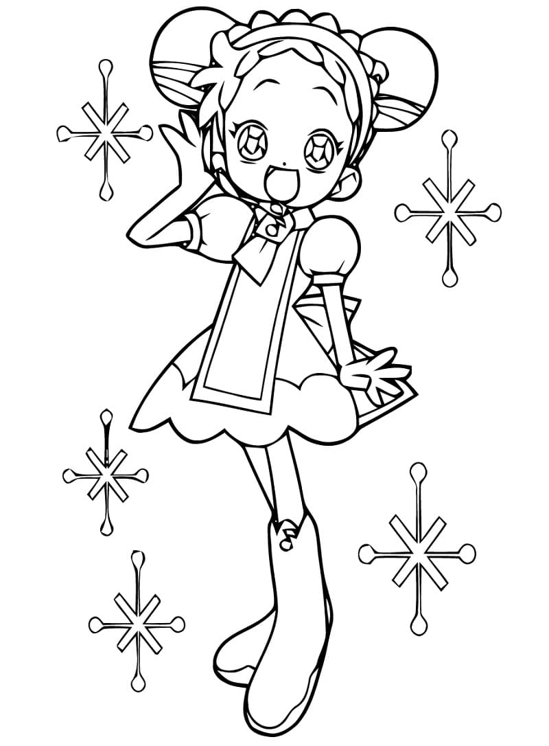 Doremi Harukaze from Ojamajo Doremi coloring page