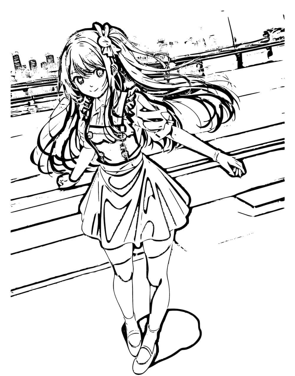 Drawing of Ai Hoshino coloring page