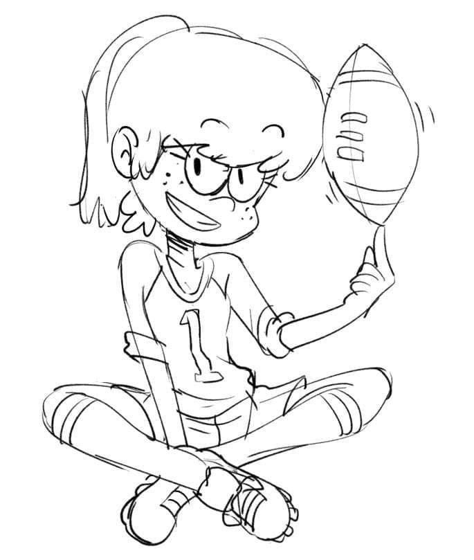 Drawing of Lynn Loud coloring page