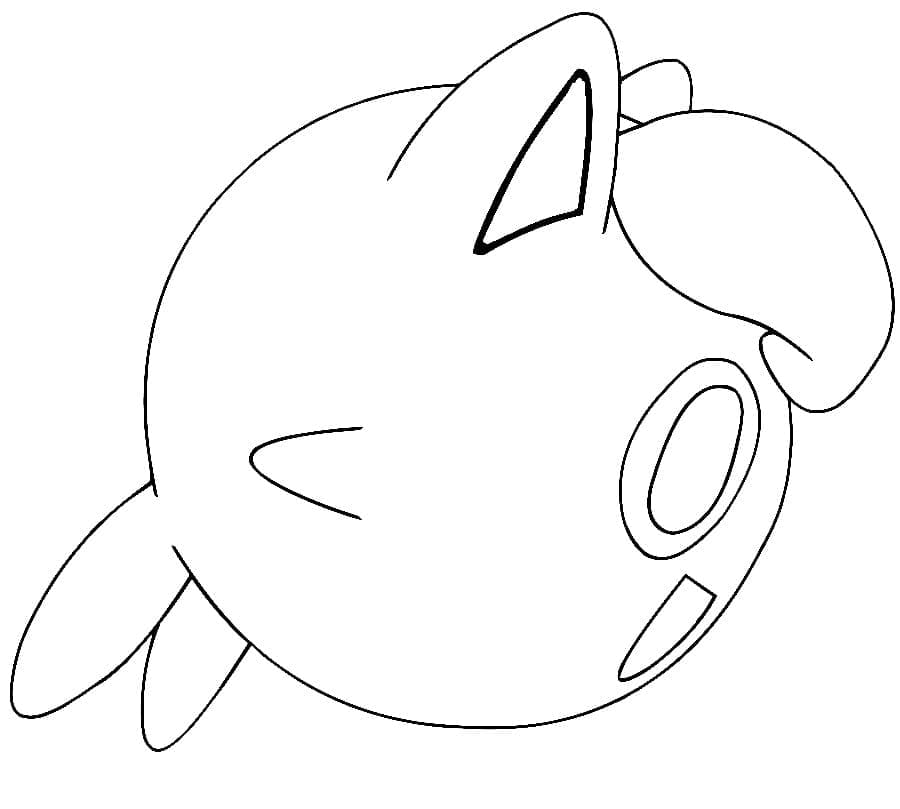 Easy Jigglypuff coloring page