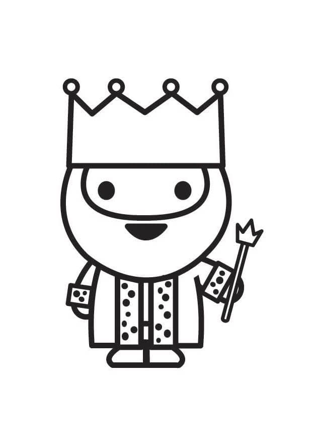 Easy King coloring page