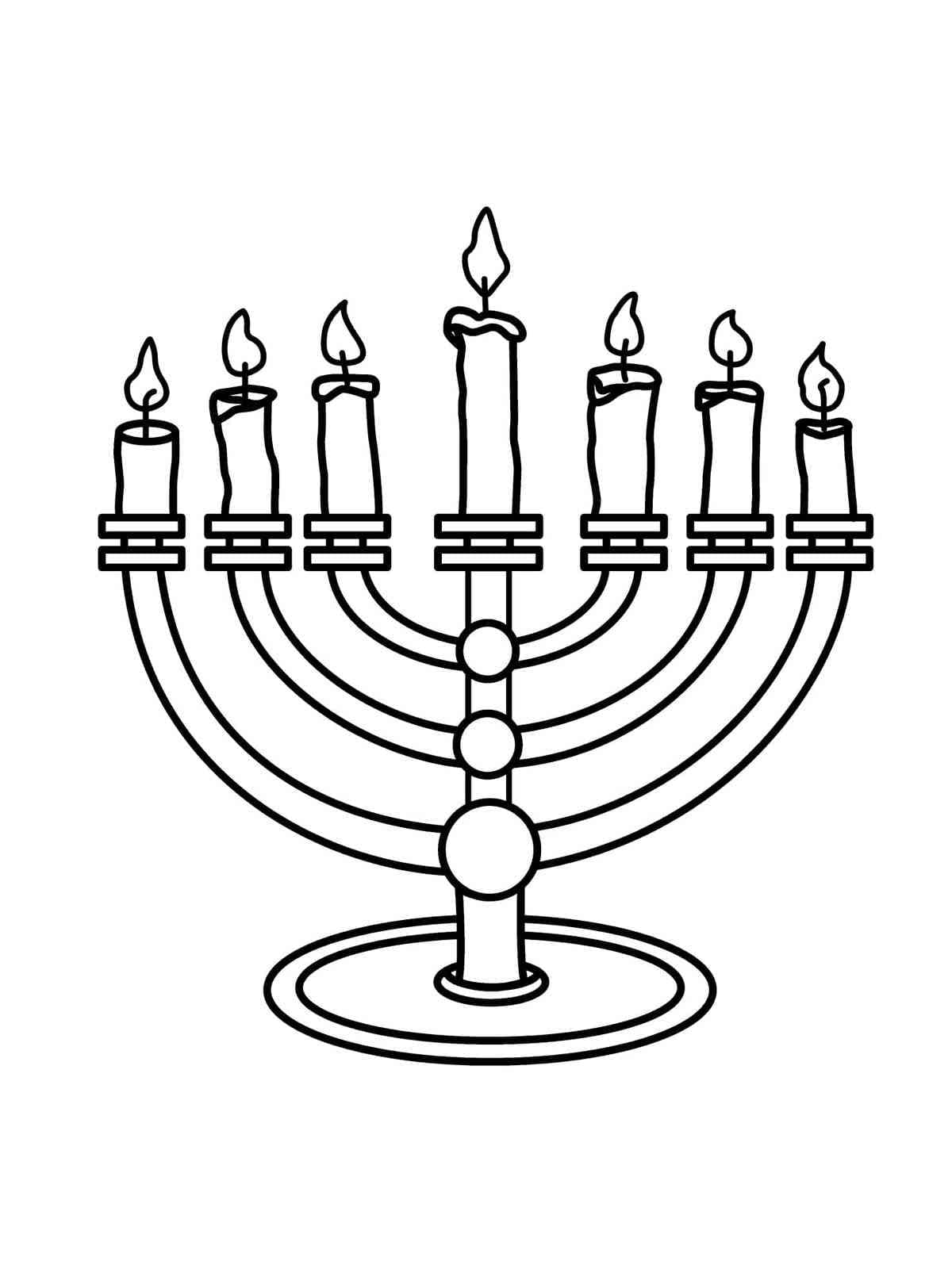 Easy Kwanzaa Candles coloring page