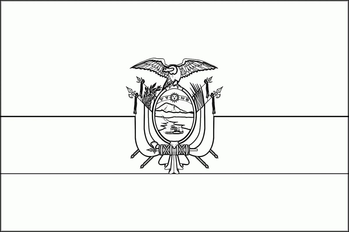 Ecuador Flag Image coloring page