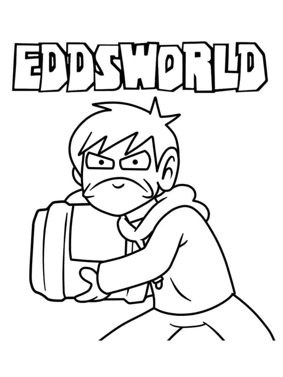 Edd in Eddsworld coloring page