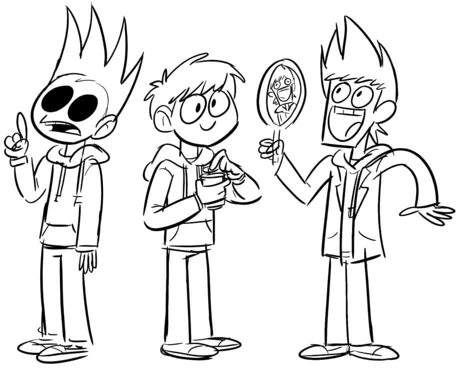 Eddsworld Characters coloring page