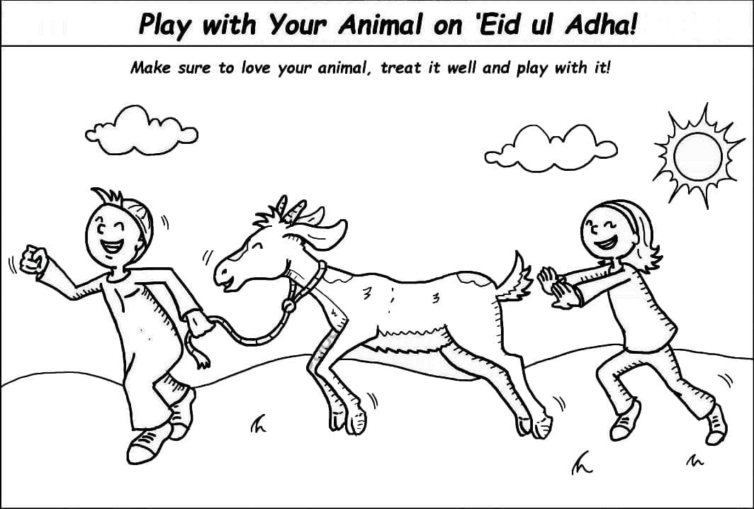 Eid al-Adha Free For Kids coloring page