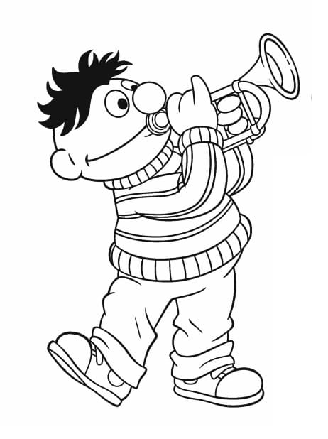 Ernie is Playing Trumpet