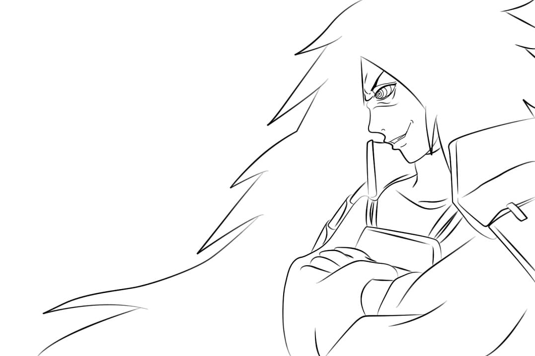 Evil Madara Uchiha coloring page