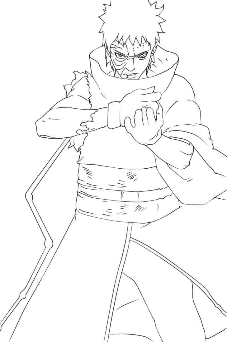 Evil Obito coloring page