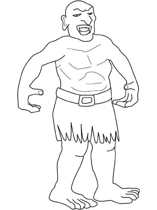 Evil Ogre coloring page