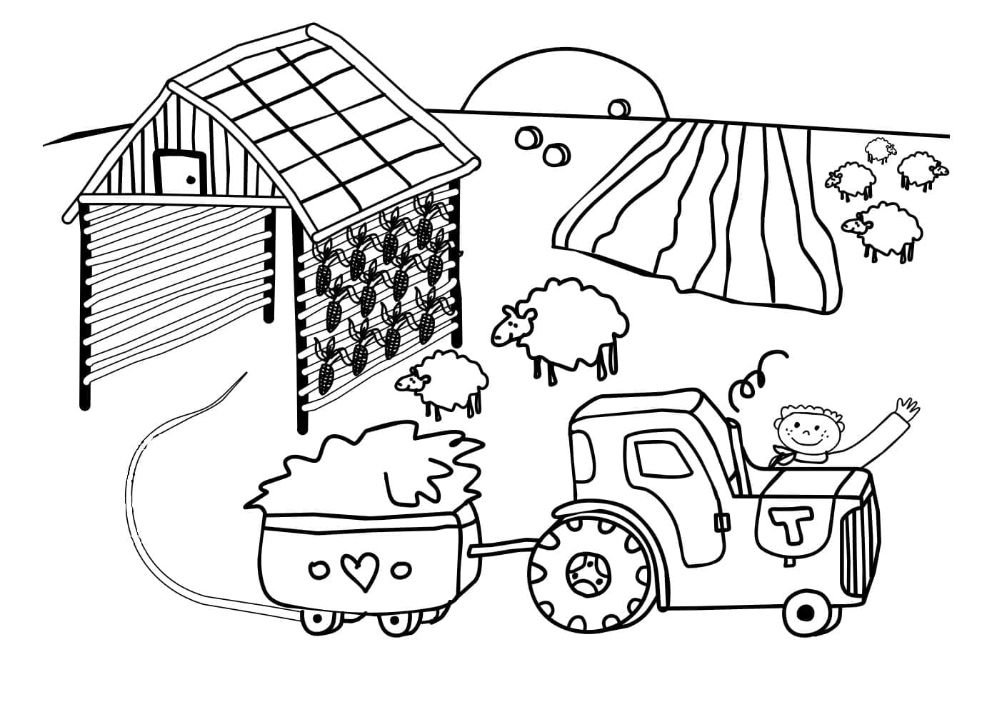 Farm for Kids coloring page